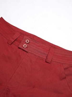 Active Wide Leg Plain Mid Waist Full Length Cargo Pants - Image 4