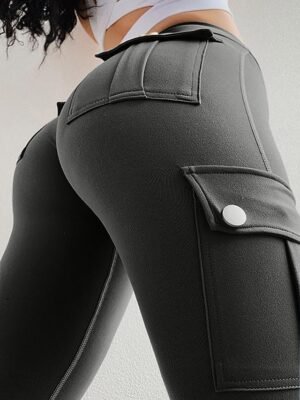 Athleisure Full Length Solid Butt Lift Tights - Image 1
