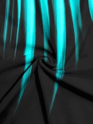Basic Regular Graphic V Neck Short Sleeve Tunic Top - Image 4