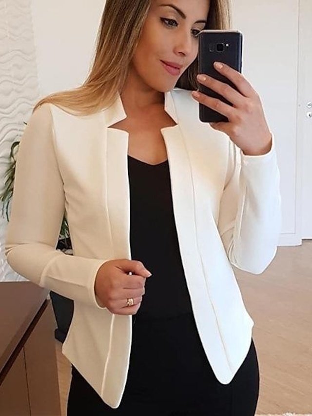 Casual Clean Fit Long Sleeve Cardigan Blazer - Image 1
