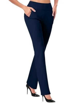 Casual Full Length Straight Pocket Trousers - Image 3