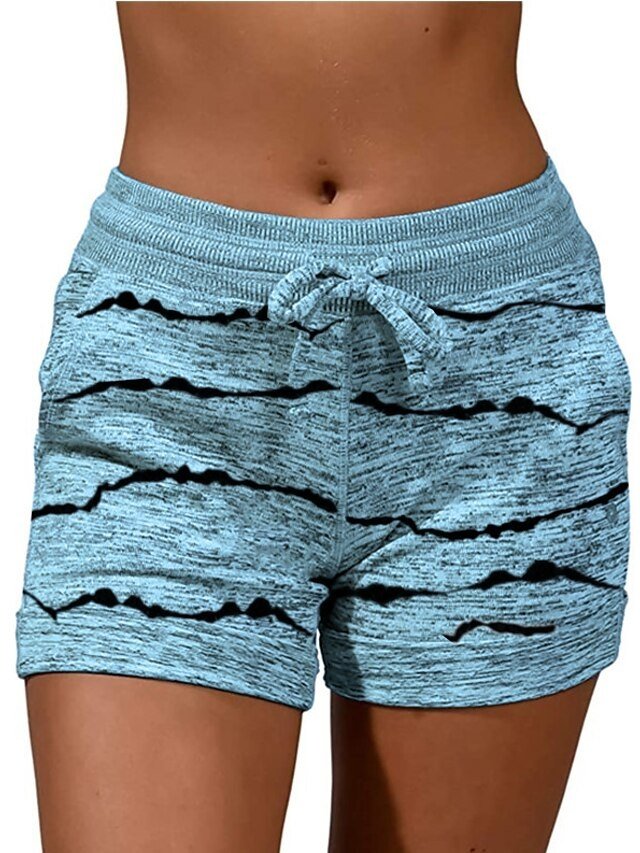 Casual Loose Elastic Waist Lounge Pocket Shorts - Image 1