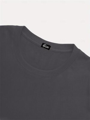 Casual Regular Heart Letter Round Neck Short Sleeve Tops - Image 3
