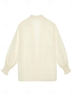 Casual Regular Plain Open Long Sleeve Oversized Coat - Image 11