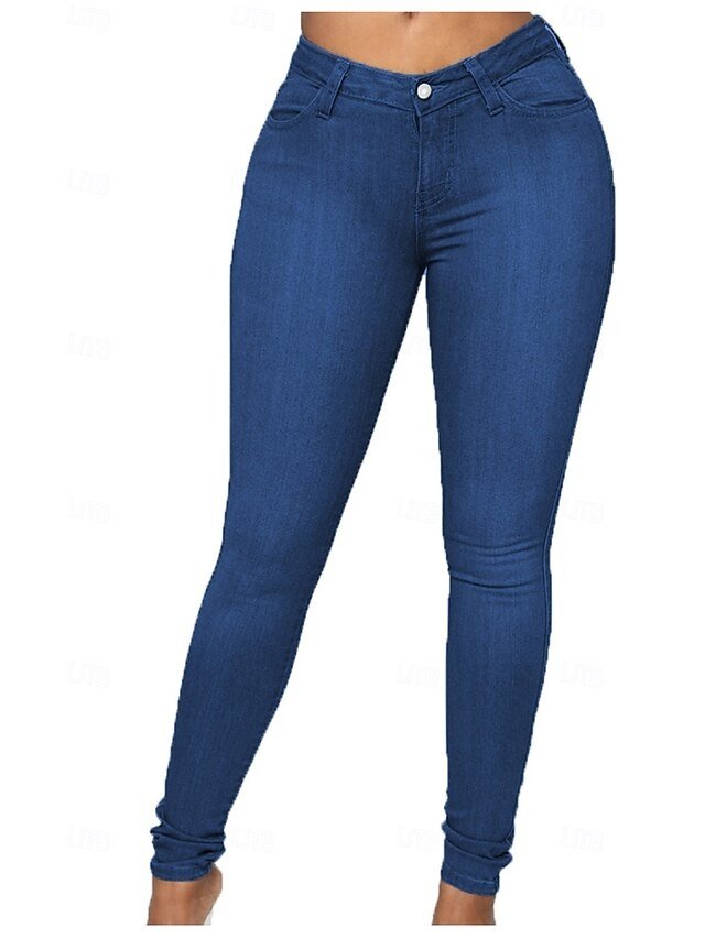Casual Skinny Plain Natural Full Length Tights - Image 2