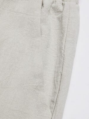 Casual Wide Leg Plain Drawstring Full Length Trousers - Image 8