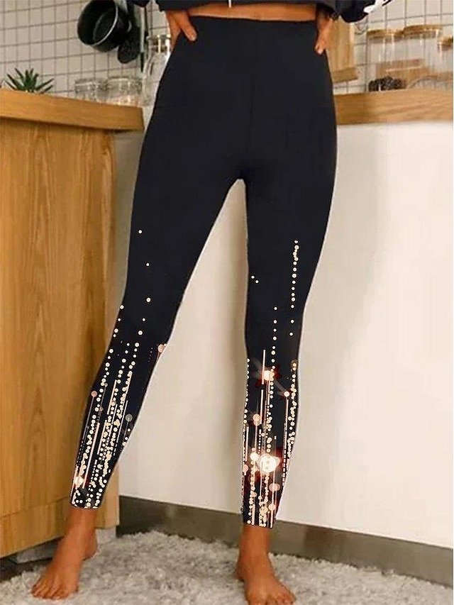 Designer Skinny High Waist Floral Ankle-Length Leggings - Image 1