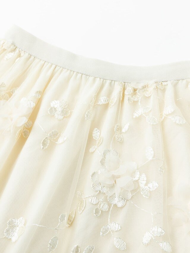Elegant Swing Lace Layered Long Skirt - Image 2