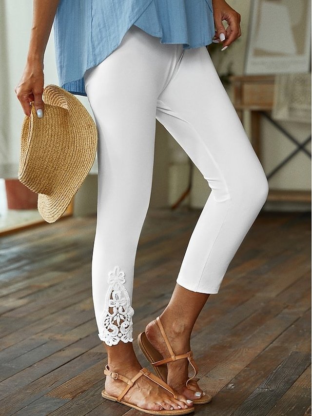 Fashion Casual Solid Ankle-Length Leggings - Image 1