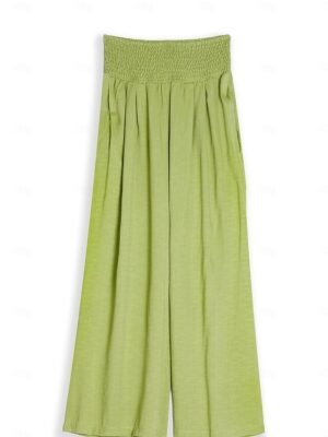 Fashion Casual Wide Leg High Waist Full Length Trousers - Image 15