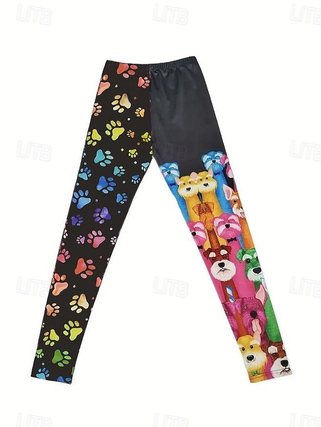 Fashion Regular Fit Animal Print High Waist Full Length Leggings - Image 2