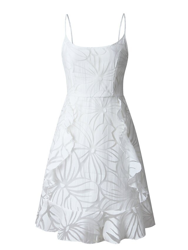 Fashion Regular Fit Pure Colour Spaghetti Strap Sleeveless Mini Dress - Image 2