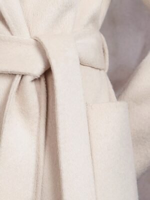 Fashion Regular Fit Solid Colour Turndown Long Sleeve Long Coat - Image 5