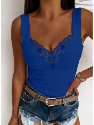 Going Out Regular Plain Sweetheart Sleeveless Camisole - Image 2