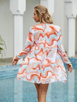 Graphic Push Up Sleeveless 3-Piece Bikini Set - Image 6