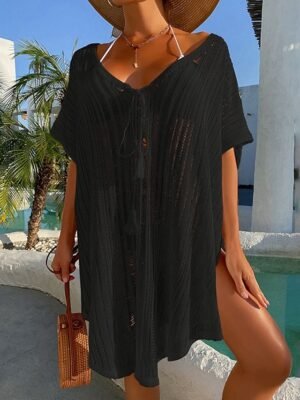 Modern Normal Pure V Wire Lace Up Beach Dress - Image 13