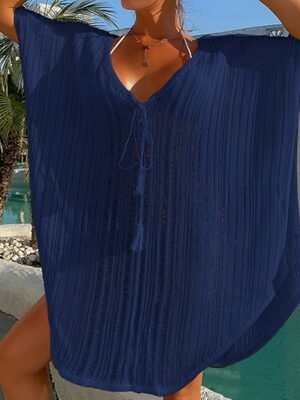 Modern Normal Pure V Wire Lace Up Beach Dress - Image 8