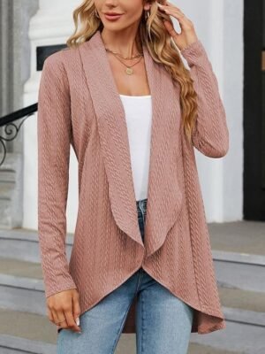 Office Regular Fit Solid Ruffle Long Sleeve Outerwear - Image 11