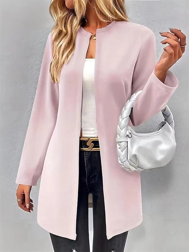 Street Style Oversized Plain Long Sleeve Casual Jacket - Image 2