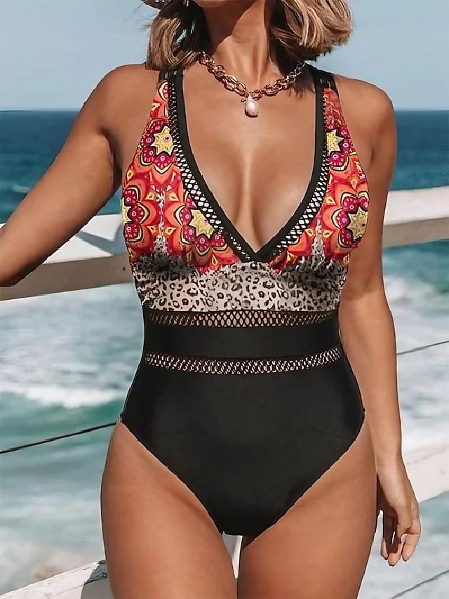 Summer Halter Leopard Sleeveless Monokini - Image 1