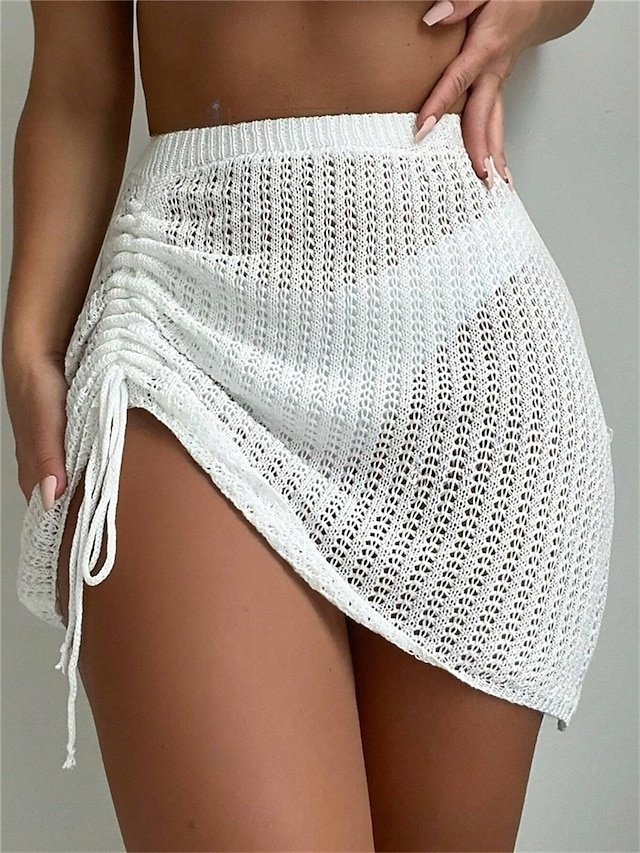 Vacation Loose Solid Sleeveless Midi Swimdress - Image 1