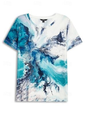 Vintage Regular Butterfly Graphic Round Neck Short Sleeve Tee - Image 11