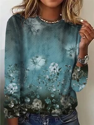 Vintage Regular Butterfly Graphic Round Neck Short Sleeve Tee - Image 22