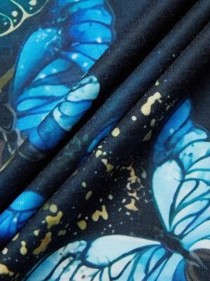Vintage Regular Butterfly Graphic Round Neck Short Sleeve Tee - Image 7