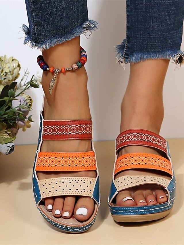 Bohemian Orthopedic Vibrant Multi-Color Sandals - Image 2
