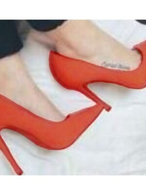 Casual Basic Solid Pointed Toe High Heel Stilettos - Image 10