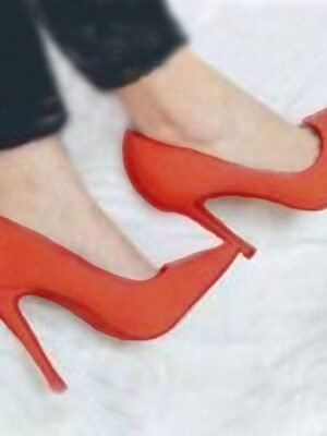 Casual Basic Solid Pointed Toe High Heel Stilettos - Image 5