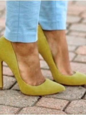 Casual Basic Solid Pointed Toe High Heel Stilettos - Image 7