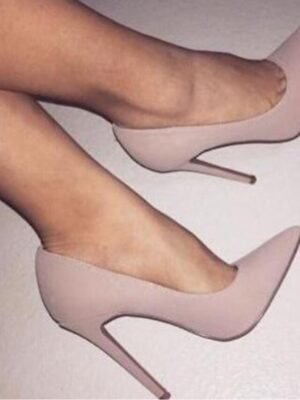 Casual Basic Solid Pointed Toe High Heel Stilettos - Image 8