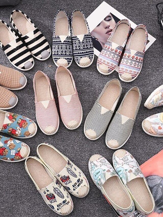 Casual Lightweight Cat Print Slip-On Flat Loafers - Image 1