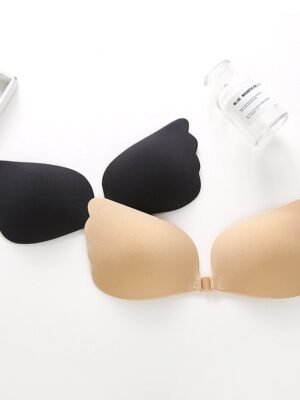 Elegant Plus Size Solid Strapless Invisible Adhesive Bra - Image 2