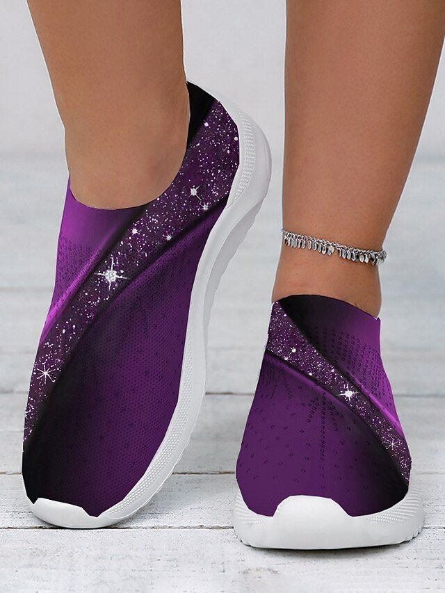 Fashion Lightweight Printed Slip-On Sneakers - Image 1
