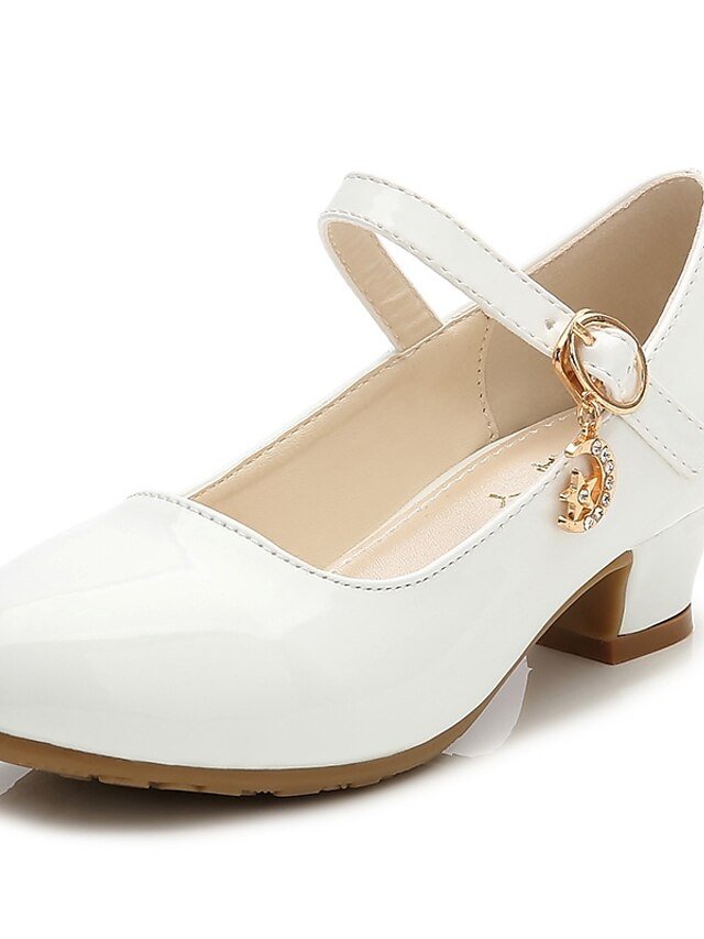 Formal Low Heel White Mary Jane Princess Pumps - Image 2