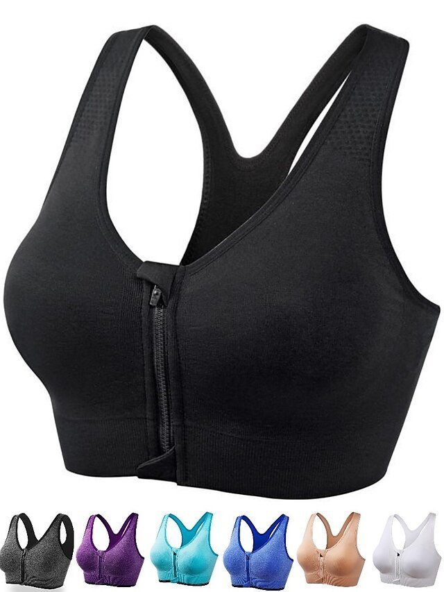 High Support Seamless Racerback Padded Sports Bra - Image 1