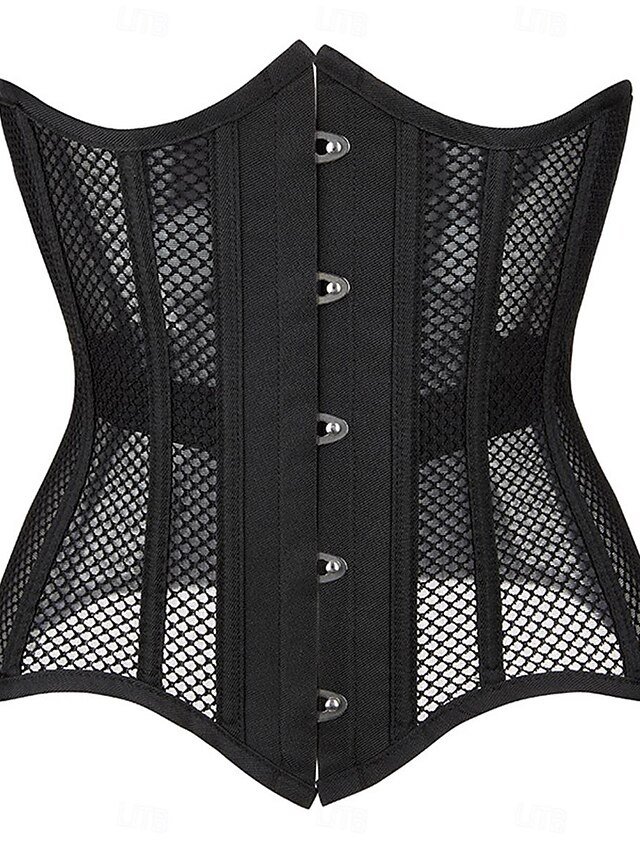 Punk Gothic Backless Pure Colour Waist Trainer - Image 2