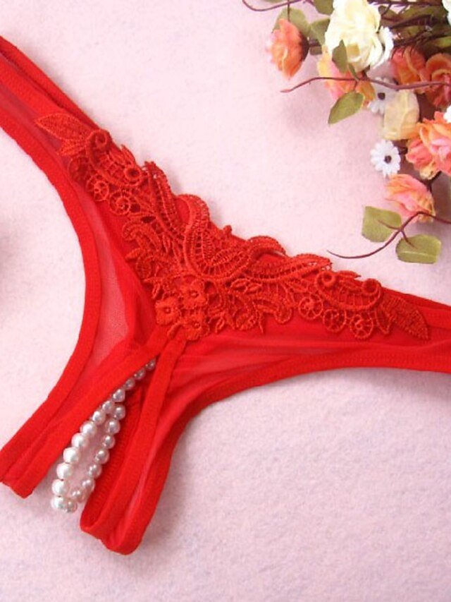 Sexy Basic Pure Colour Red Lingerie Panties - Image 1