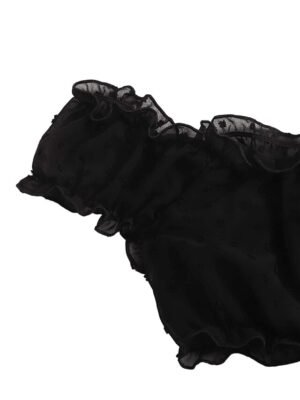 Sexy Off Shoulder Dot See Through Lingerie Set - Image 14