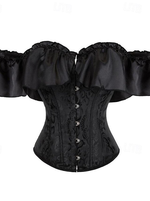 Sexy Overbust Pure Colour Bustier Corset - Image 1
