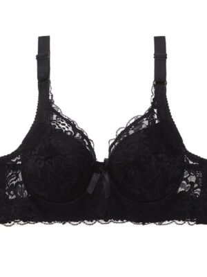 Sexy Push Up Lace V Neck Detachable Strap 3/4 Cup Bra - Image 5