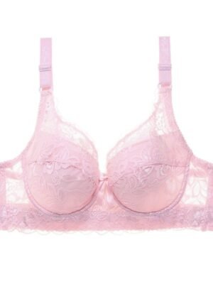 Sexy Push Up Lace V Neck Detachable Strap 3/4 Cup Bra - Image 6